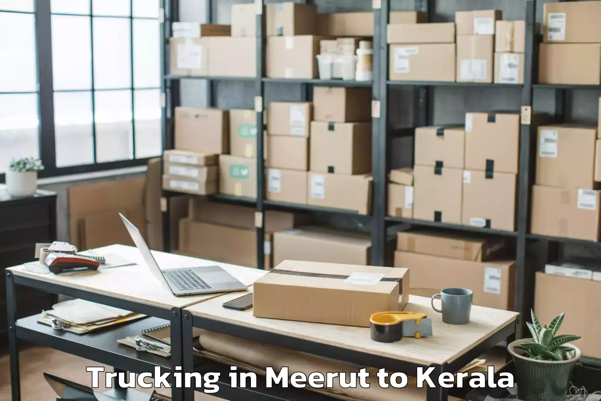 Easy Meerut to Piravam Trucking Booking